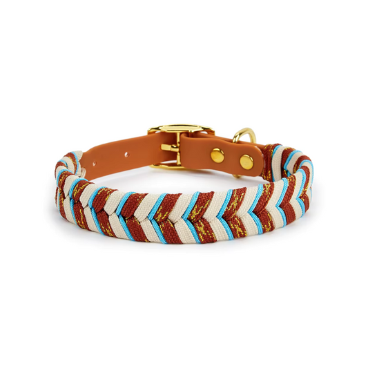 Handgefertigtes Hundehalsband – Farbenfrohes Design, verstellbar und hochwertig für Outdoor-Spaziergänge
